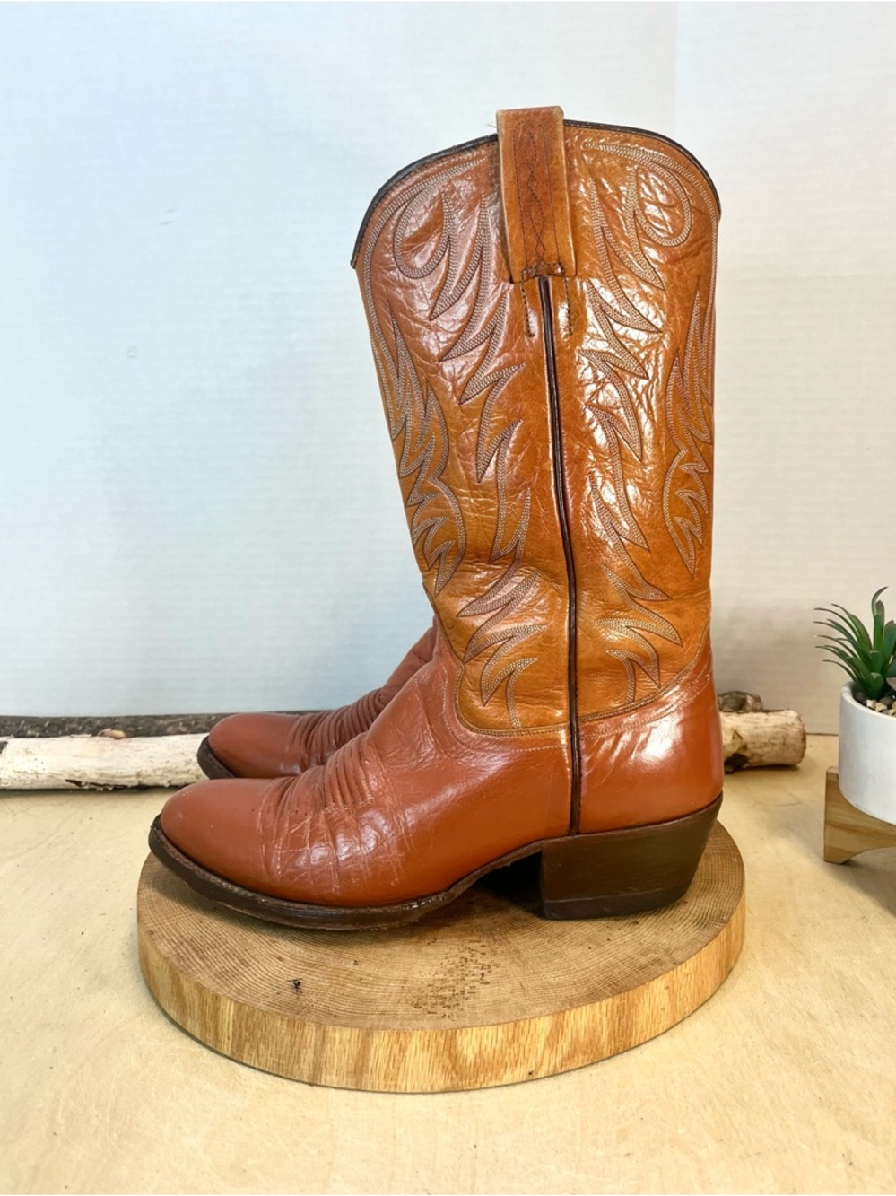Vintage Nocona "Spain Era" 9017 Leather Cowboy Boots - Men’s 8D